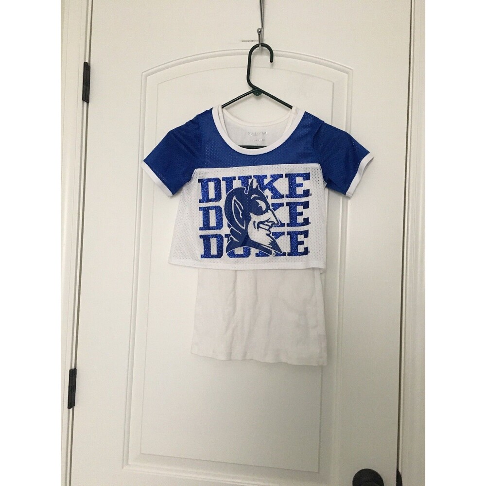 5th & Ocean Girls Jersey with Attached Tank Top Duke Blue Devils Size 12